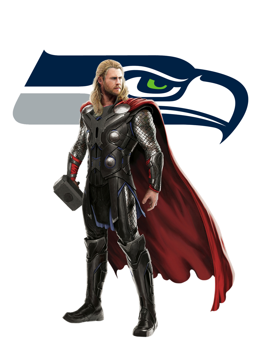 Seattle Seahawks Thor Logo vinyl decal